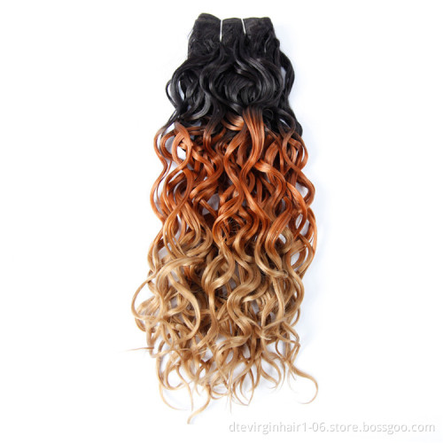 Jerry Curl  Ombre Short Crochet Braids Twist Hair Extension With Synthetic Hair For Black Women